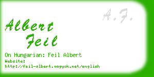 albert feil business card